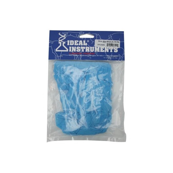 Neogenrporation Ideal, Nitrile Disposable Gloves, 4 mil Palm , Nitrile, Powder-Free, L, 100 PK, Blue 3120 - main